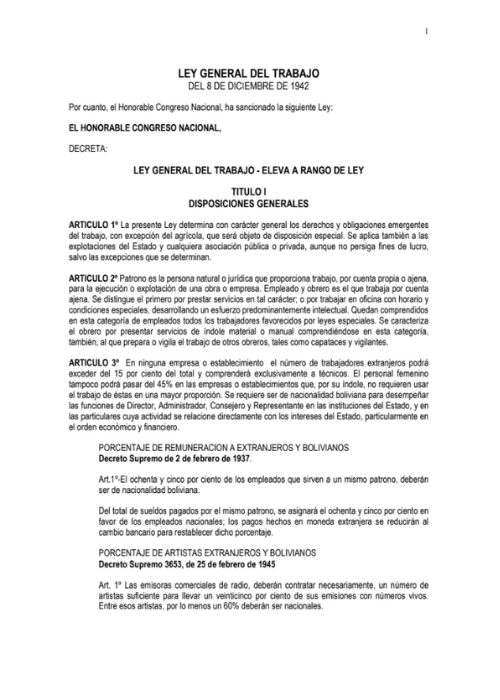 Ley General del Trabajo